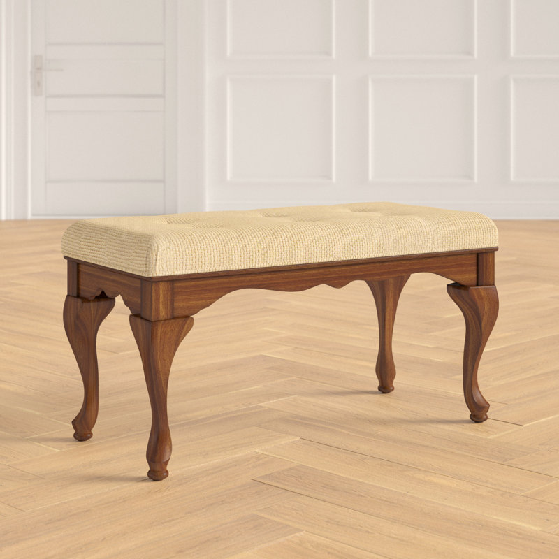 Alahni Upholstered Bench, Olive Ash Burl