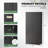 Lakenzie 5 - Shelf Steel Garage Storage Cabinets with Lock (72" H x 32" W x 16" D)-781850450