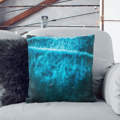 Ocean Surf Painting Cushion with Filling