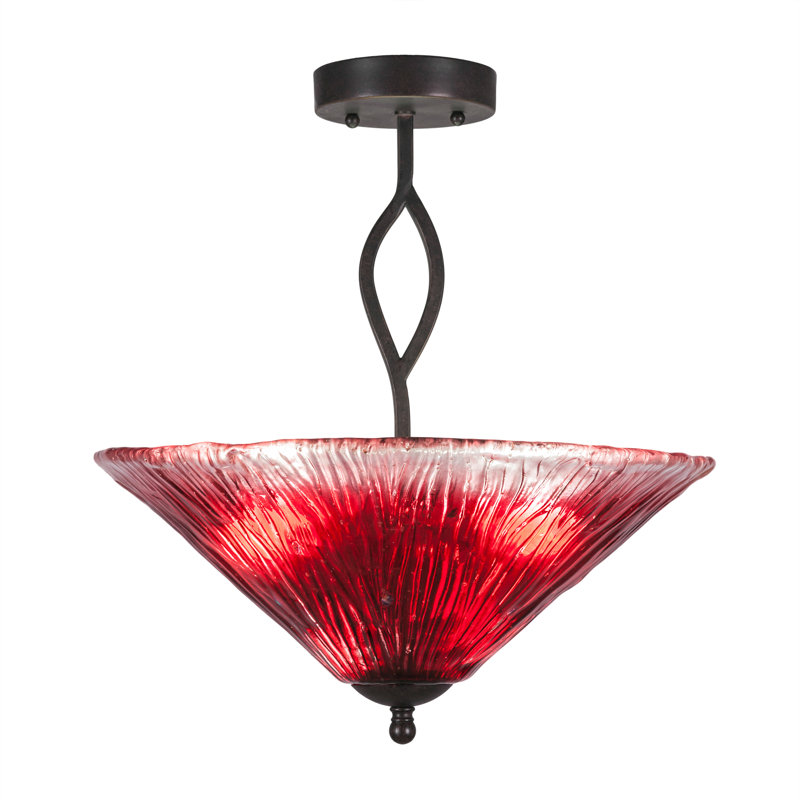 Hiroko Revo semi-encastré, fini granit foncé avec verre cristal 16 po, Framboise