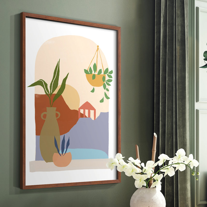 «Paper Scene II», reproduction encadrée de qualité supérieure - prête à être accrochée, Encadrement brun
