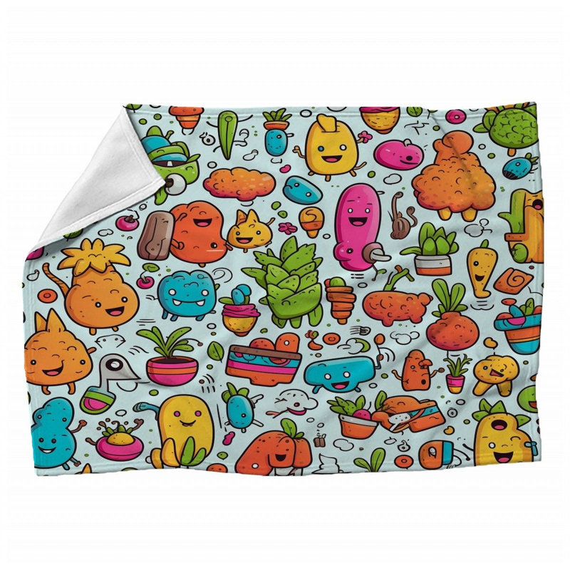 Machine Printed Throw Blanket, 50" x 60"