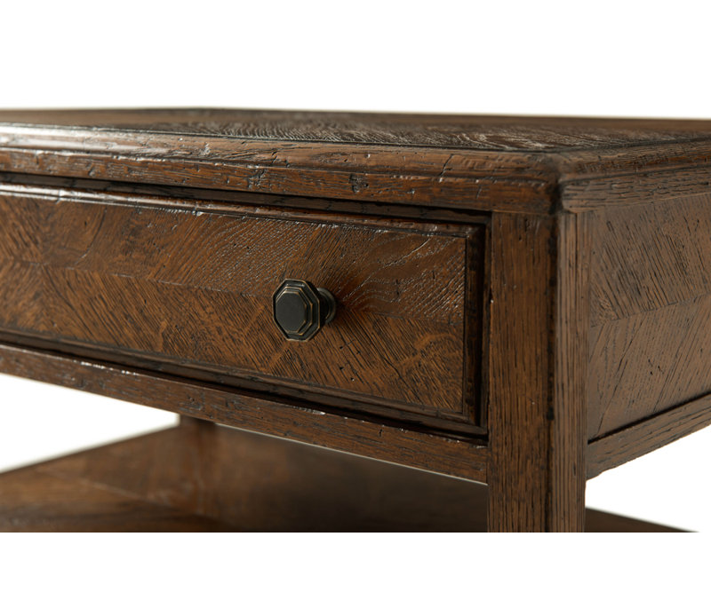 Nova 1 - Drawer Solid Wood Nightstand, Dusk Brown