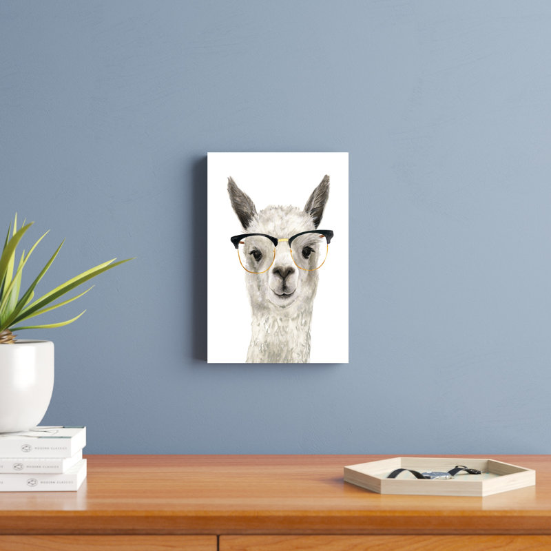«Hip Llama IV», peinture sur toile, H 12 po x l 8 po, Toile tendue