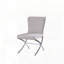 Ensemble de chaises d'appoint en velours gris clair avec support de poids fiable