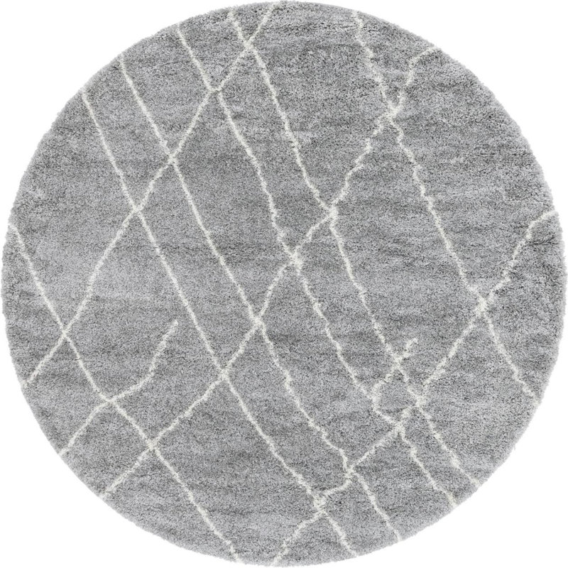 Striped Indoor Rug, Round 8'