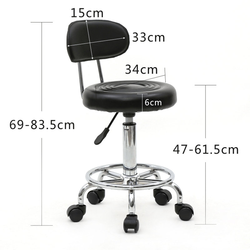 Tabouret Nooram, Noir