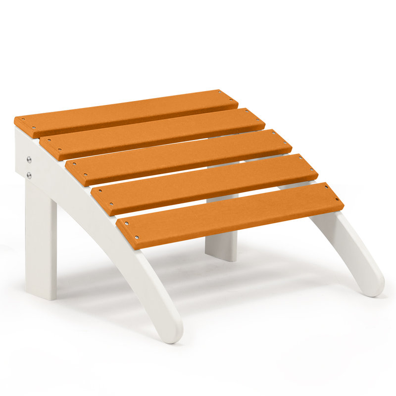 Repose-pieds d'extérieur Kaydi Adirondack, Orange/Blanc