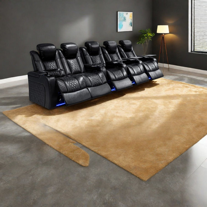 Fauteuils inclinables réglables en cuir Nappa, conception moderne pour le divertissement à domicile