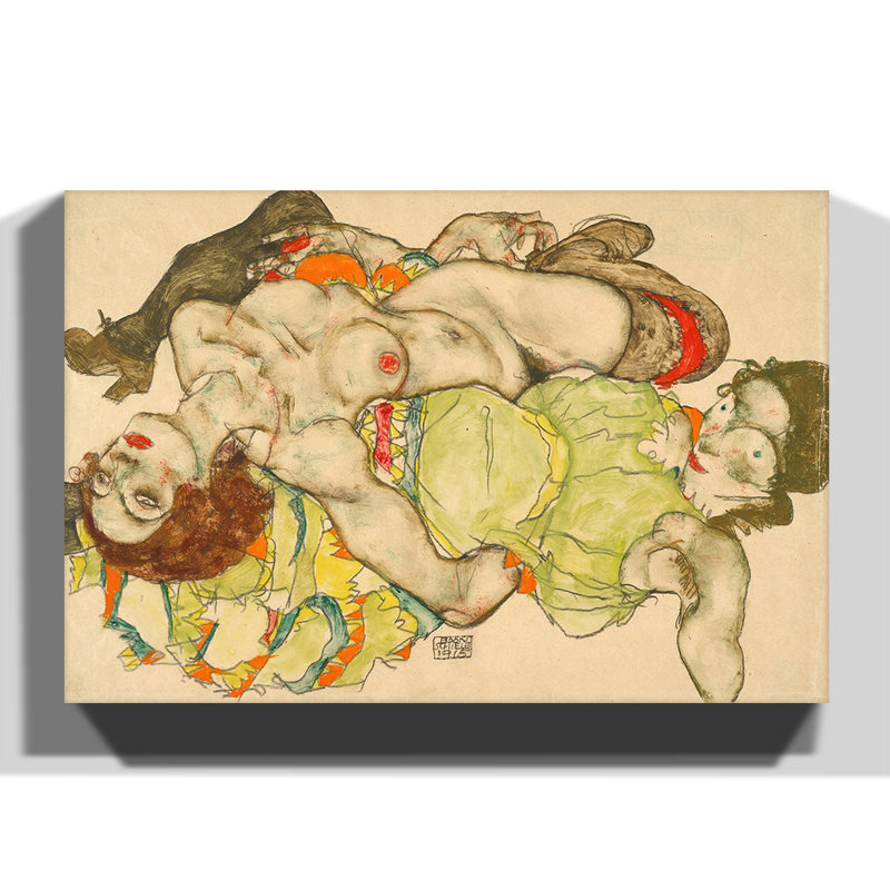 Egon Schiele - Wrapped Canvas Painting, 70cm H x 100cm W