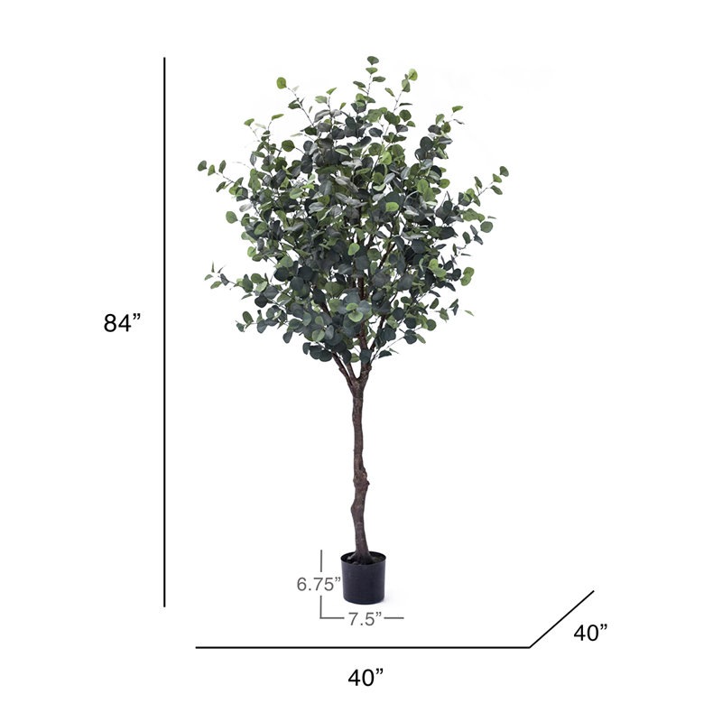 84 po Eucalyptus artificiel en pot