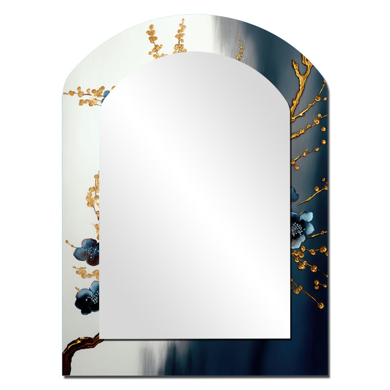 Miroir mural Blue Cherry Blossom, 34 po x 25 po
