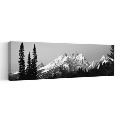 Cathedral Group Grand Teton National Park WY by Leo L. Larson - Wrapped Canvas Panoramic Print