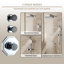 Système de douche thermostatique de pomme de douche 12 pouces avec 3 réglages manuels