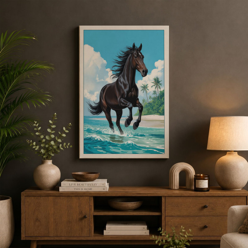 Print, 24x16 - 61.0 x 40.6 cm, Teal Border