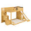 Lit superposé avec escalier de rangement intégré, glissade, garde-robe intégrée et tablettes-1602470104