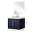 Meuble-lavabo bleu marine 24 po X P 22 po, comptoir en marbre, 18 miroirs et robinet, pour rayer les taches durablement, meuble-lavabo de 24 po et 22 po, comptoir et miroir de 18 po, robinet inclus, égratignure durable-1260747264