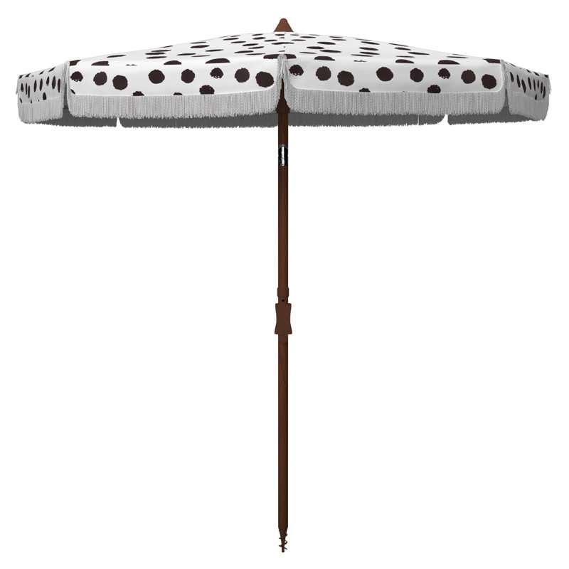 Parasol de 6,5 pi Vroman, Blanc / noir