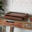 Brown Wood Hidden Drawer Living Room Decor Tray with Black Metal Handles-963803997