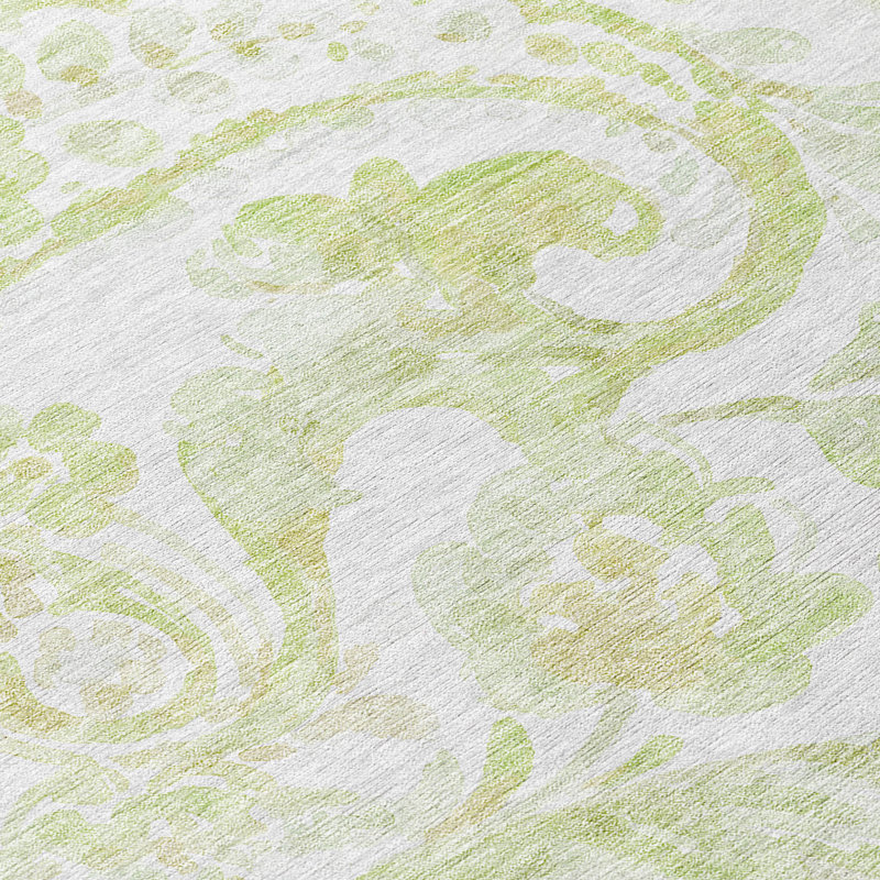 Tapis intérieur / extérieur en polyester tissé à la machine Shikela, Rectangle 5 pi x 7 pi 6 po