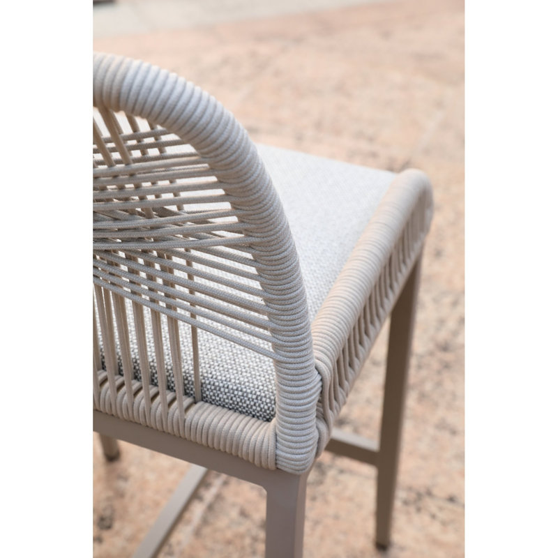 Tabourets confortables de patio, sièges modernes de corde en aluminium pour le patio à la maison