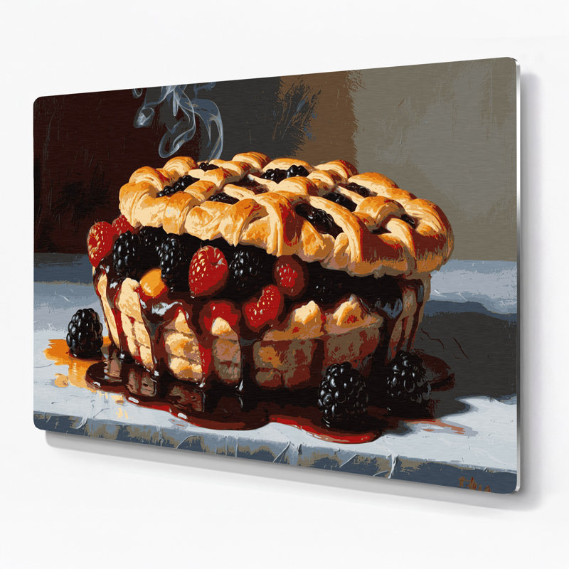 Art mural en métal noir Desserts, H 11 po x l 14 po