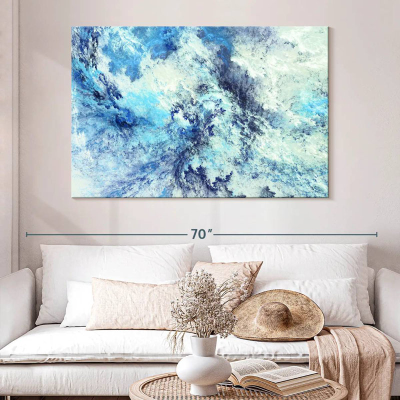 Avery Icy Clouds Abstract, 34" H x 51" W
