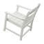 2 chaises de patio avec accoudoirs, fabriquées avec des hanches, grain de bois imitation blanc pur, 2 pièces de confort extérieur, hanches, option confortable