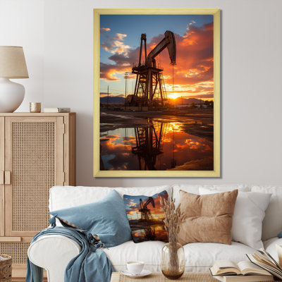 " Sunset On Drilling Rig Horizon "