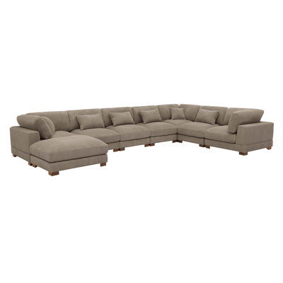 Aroonshire Large Modular Corduroy Upholstered Sectional