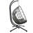2 Persons Egg Chair with Stand Indoor Outdoor Swing Chair Patio Wicker Hanging Egg Chair Hanging Basket Chair with Stand for Bedroom Living Room Balcony-758270447