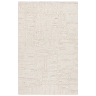 Ebern Designs Abstract Hand-Tufted Wool and Cotton Area Rug