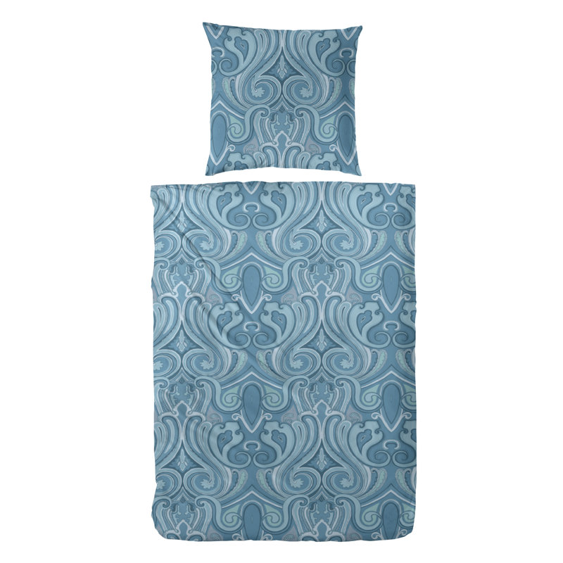 Liller Cotton 91 TC Duvet Cover Set, Single - 1 Pillowcase (80 x 80 cm), Green