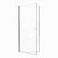 Porte de douche circulaire semi-sans cadre l 24 po x H 72 po avec verre trempé de 1 po d'épaisseur (6 mm)-123404549