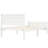 Twin Size Bed Frame In White - Solid Wood With Headboard & Headboard, Platform