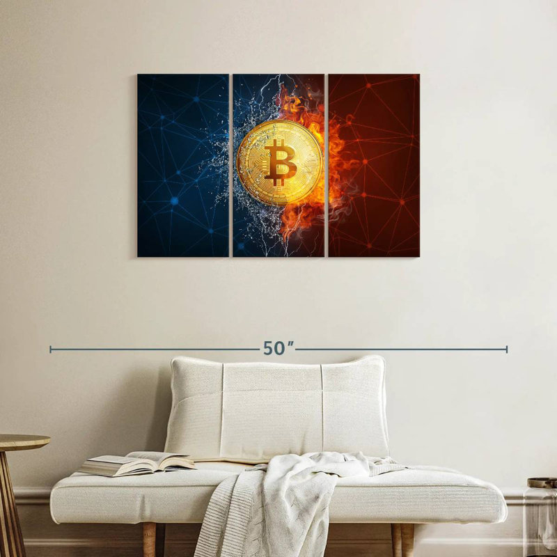 Bitcoin Duality, 24" H x 38" W