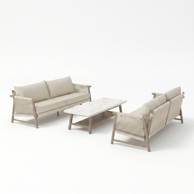 Naomie 8-Person Acacia Patio Seating Group