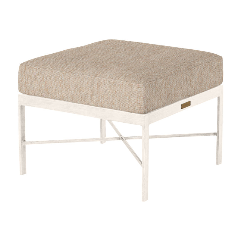 Repose-pieds Monaco, Pas de soudure, Craie, Toile sable