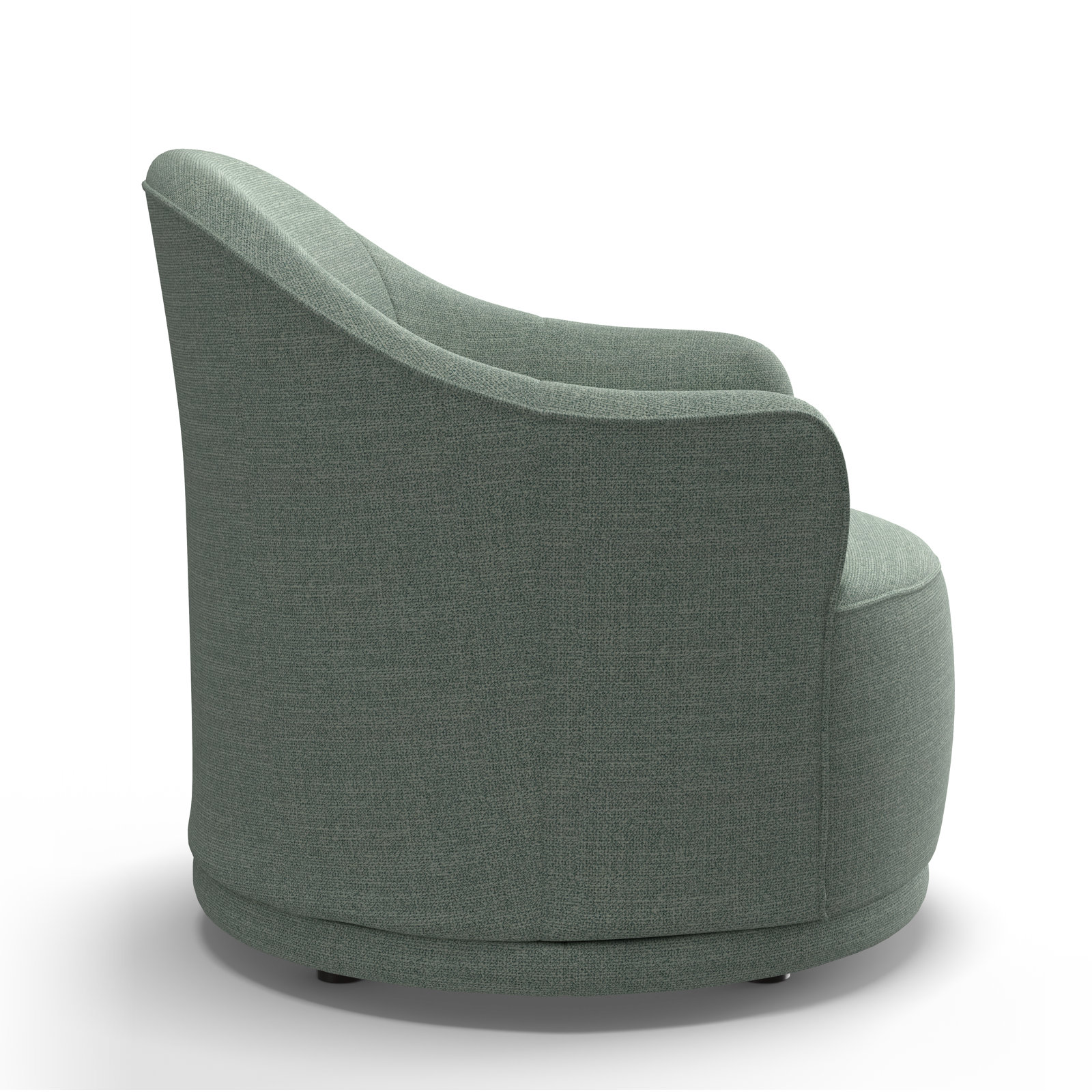 Upholstered Swivel Barrel Chair, Capri Performance Weave