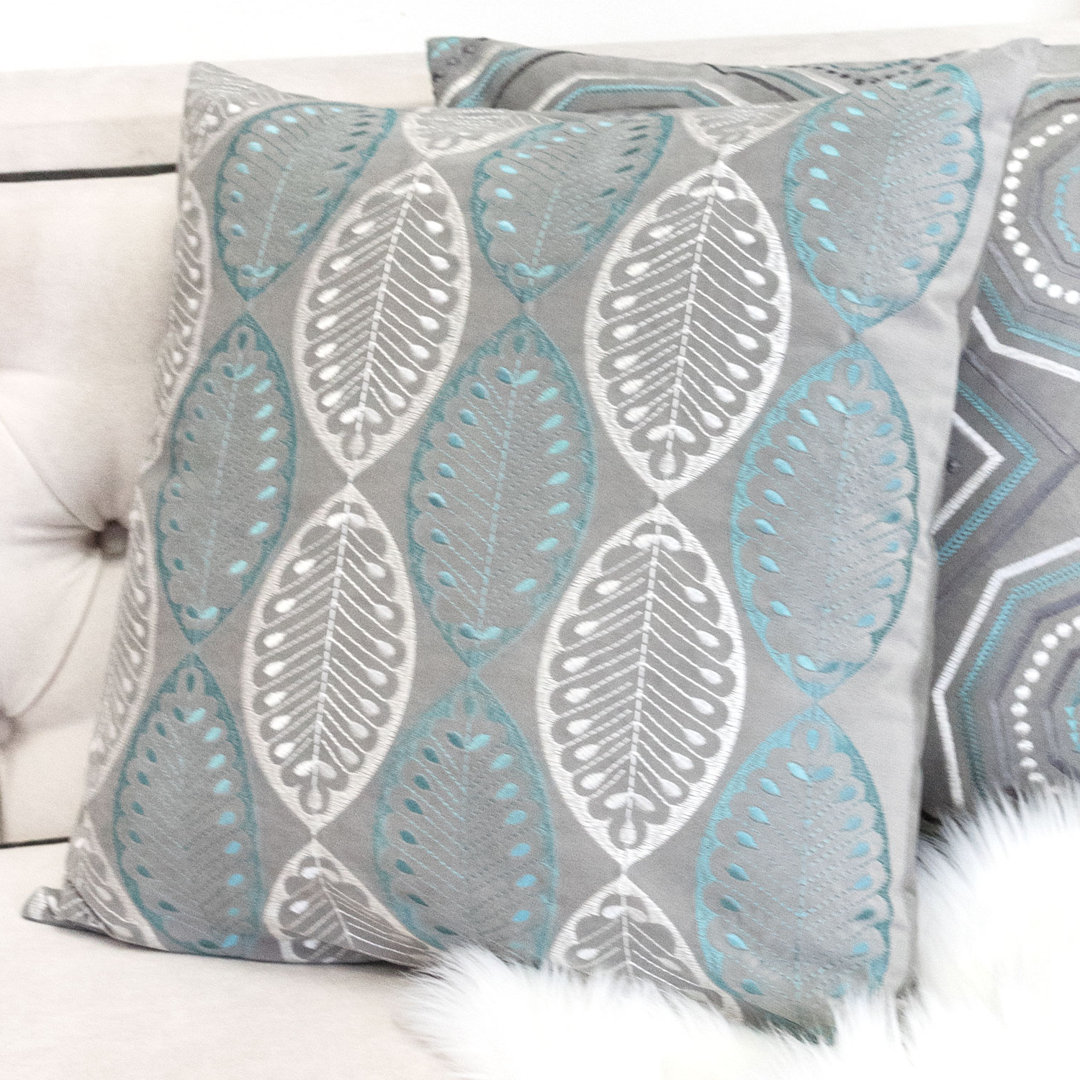 Ikat Velvet Throw Pillow (Set of 2) Homey Cozy