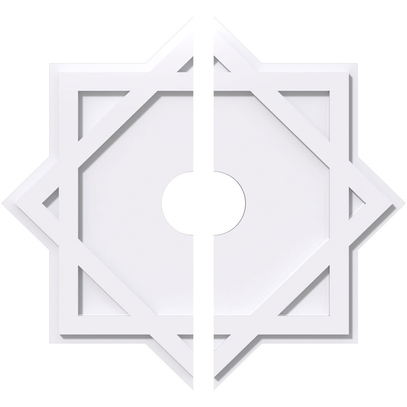 Médaillon de plafond contemporain en PVC de 12 po x P 2 po x P 6 1/2 po x P 1 po Axel, H 1 po x l 12 po x P 12 po