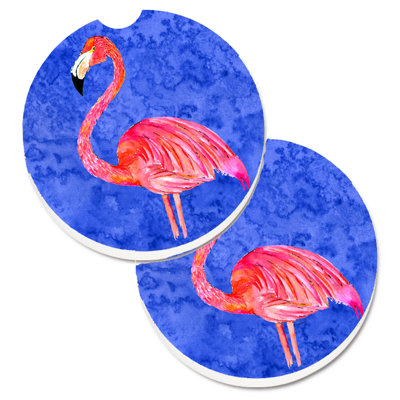 Ceramic Round 2 Piece Car Coaster Set