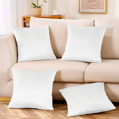 Plain Velvet Cushion Cover-(Pack of 4)