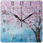 Decorative Wall Clock 10 Inch Silent Square Clocks For Home Living Room Kitchen,Llama Painting Tree Image