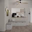 Banc de rangement en L avec coussin