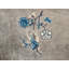 Tapis chinois à motif floral antique gris