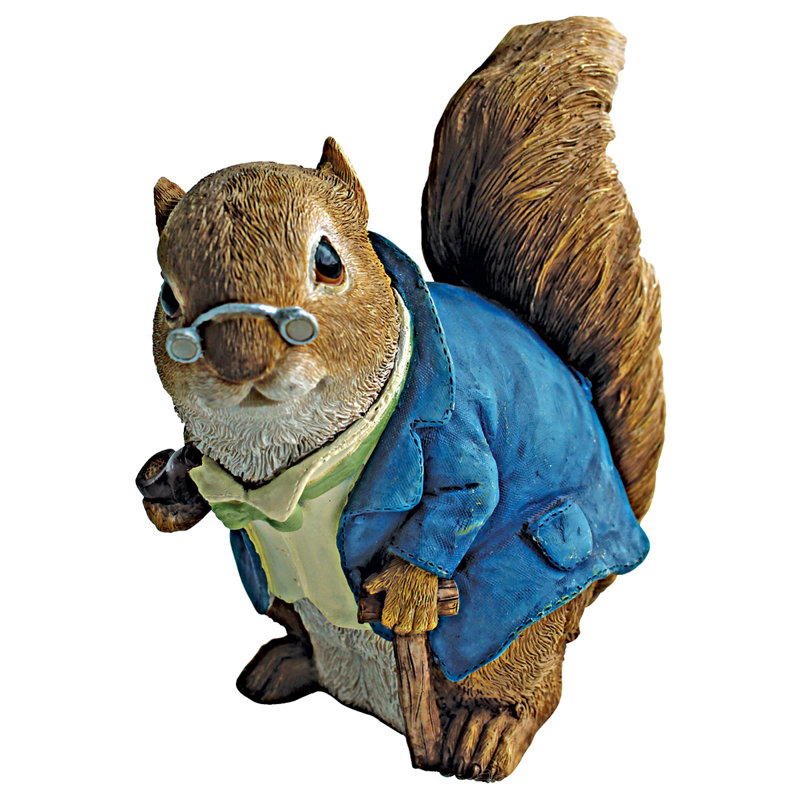 Grandparent Squirrel Animals Weather Resistant UV Resistant Polyresin Garden Statue
