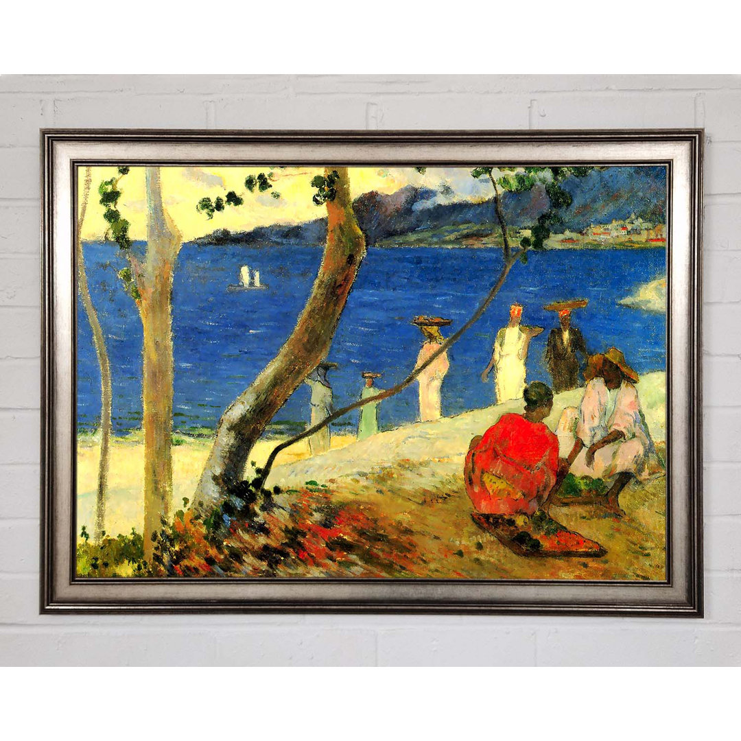 Gerahmtes Leinwandbild Gauguin Beach Scene