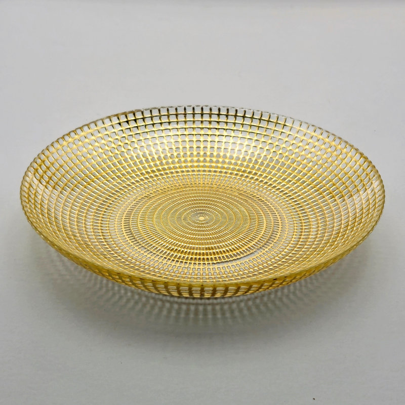 Ensemble de 4 assiettes à soupe en verre doré Pyle, Or