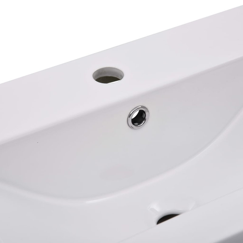 Belfry Bathroom Alcala 81mm L x 395mm W Ceramic U-Shaped Sink with Overflow